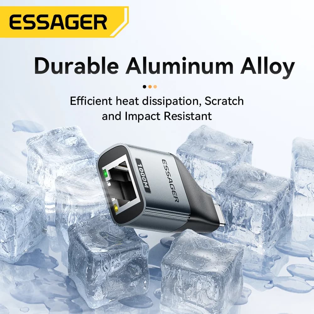 מתאם RJ45 Ethernet Gigabit מ-USB-C