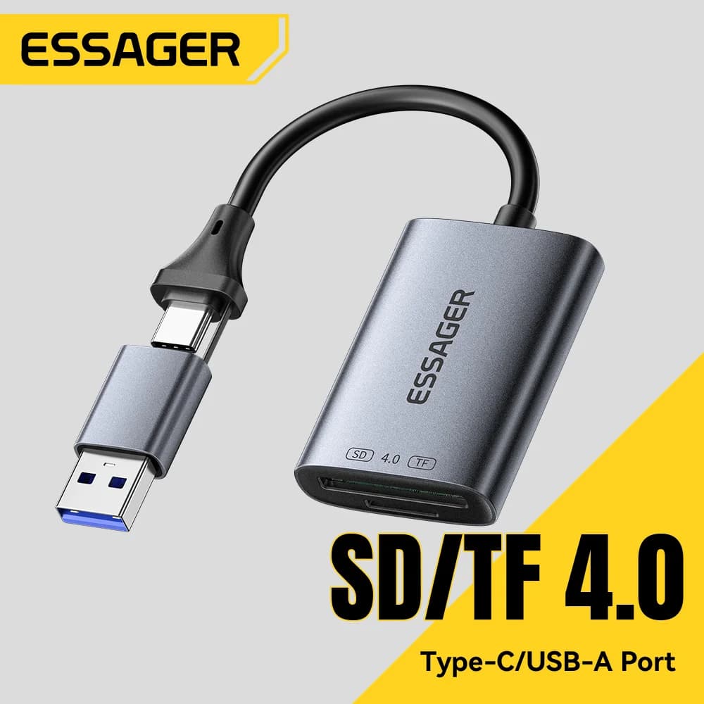 קורא כרטיסי SD/TF 2-ב-1 USB 4.0 מהיר