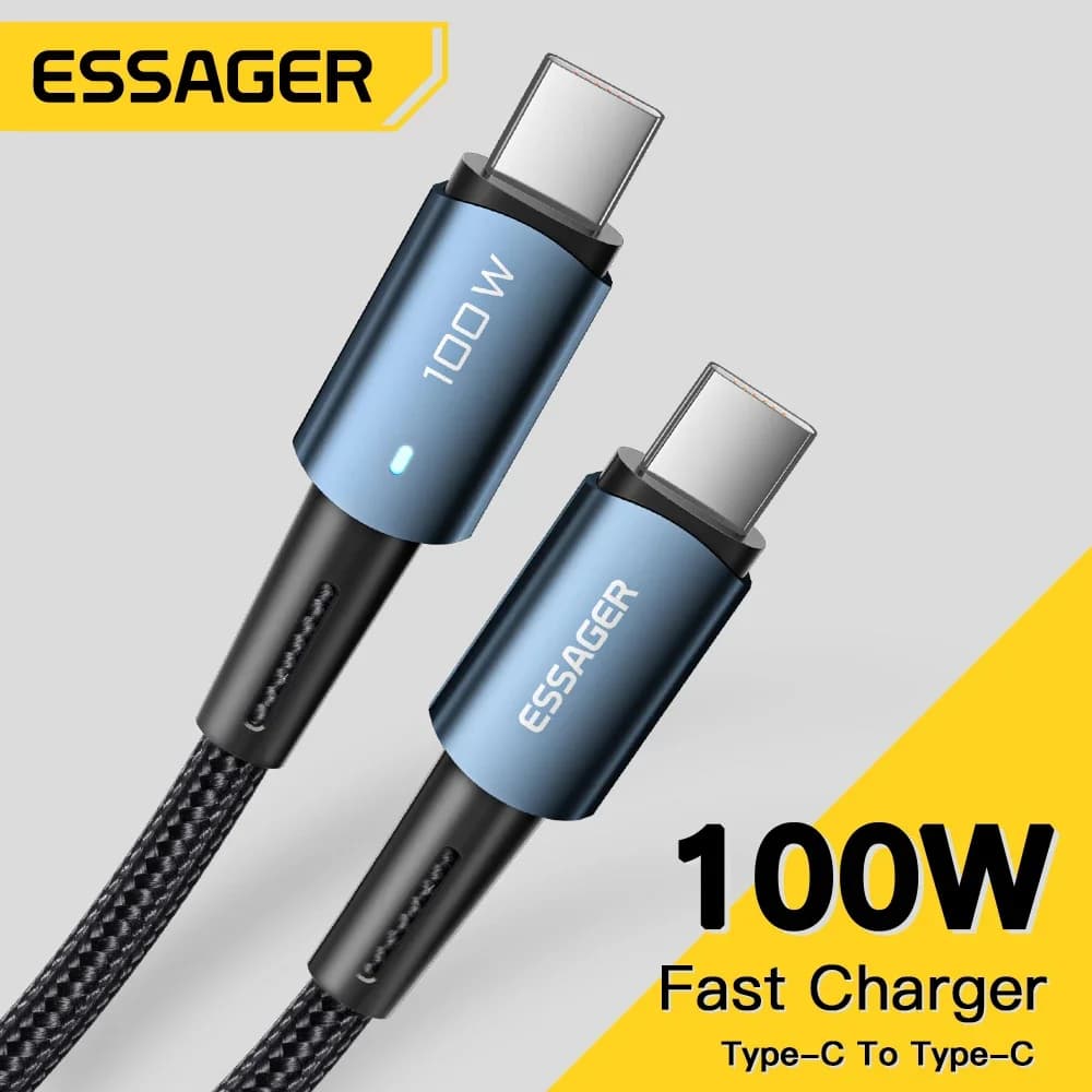 כבל טעינה מהירה USB-C PD 100W