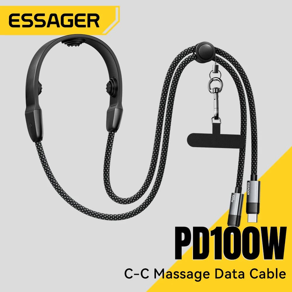 כבל USB-C ל-USB-C טעינה מהירה 100W PD