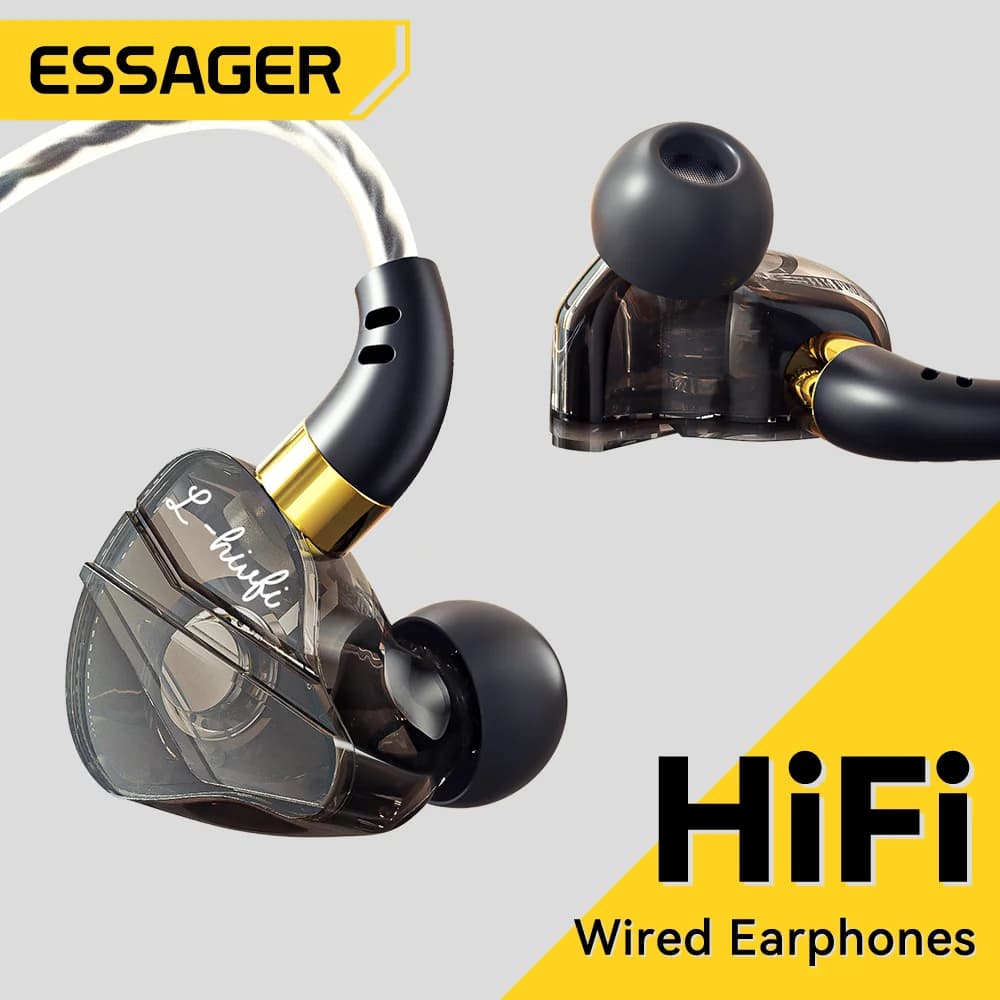 אוזניות קוויות In-Ear עם מיקרופון, חיבור 3.5mm