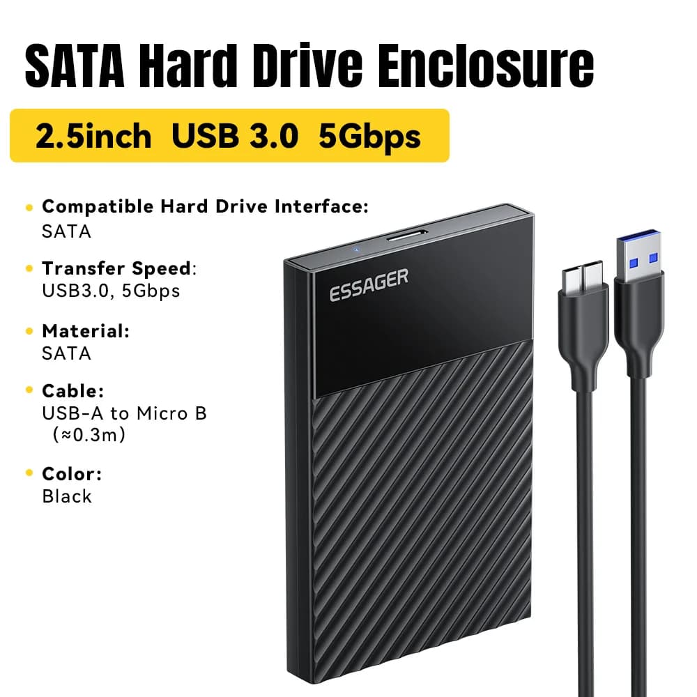 מארז חיצוני SSD/HDD SATA 2.5 אינץ' USB 3.0