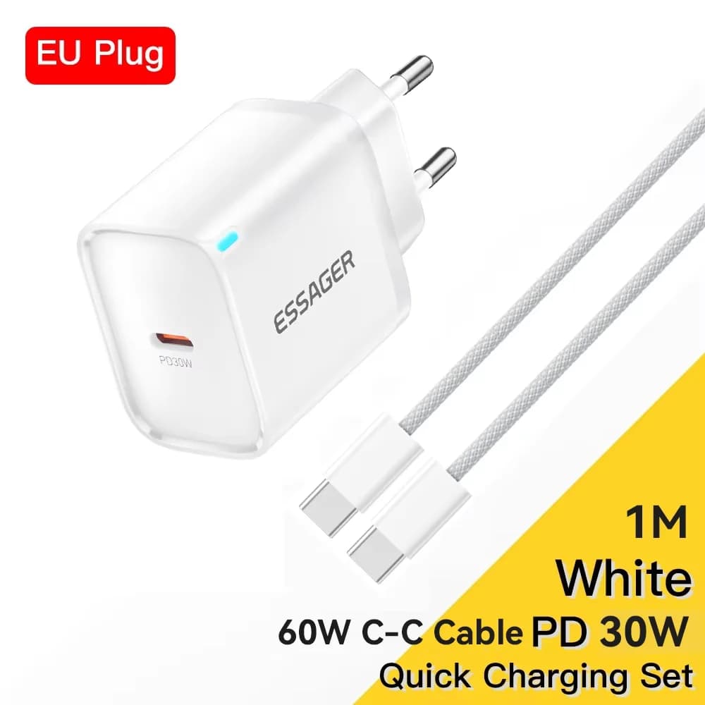 מטען מיני USB-C 30W עם כבל Lightning