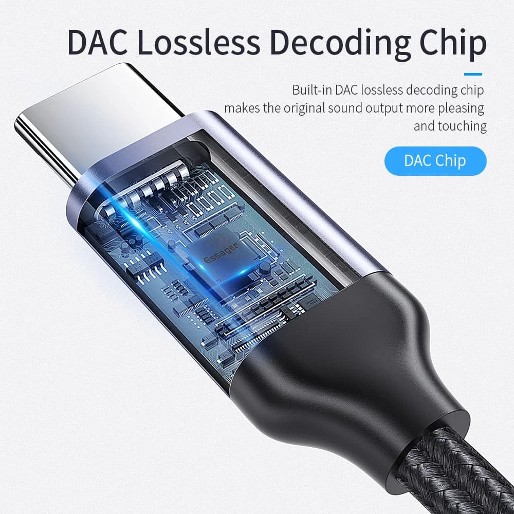 מתאם שמע USB-C ל-3.5mm לאוזניות