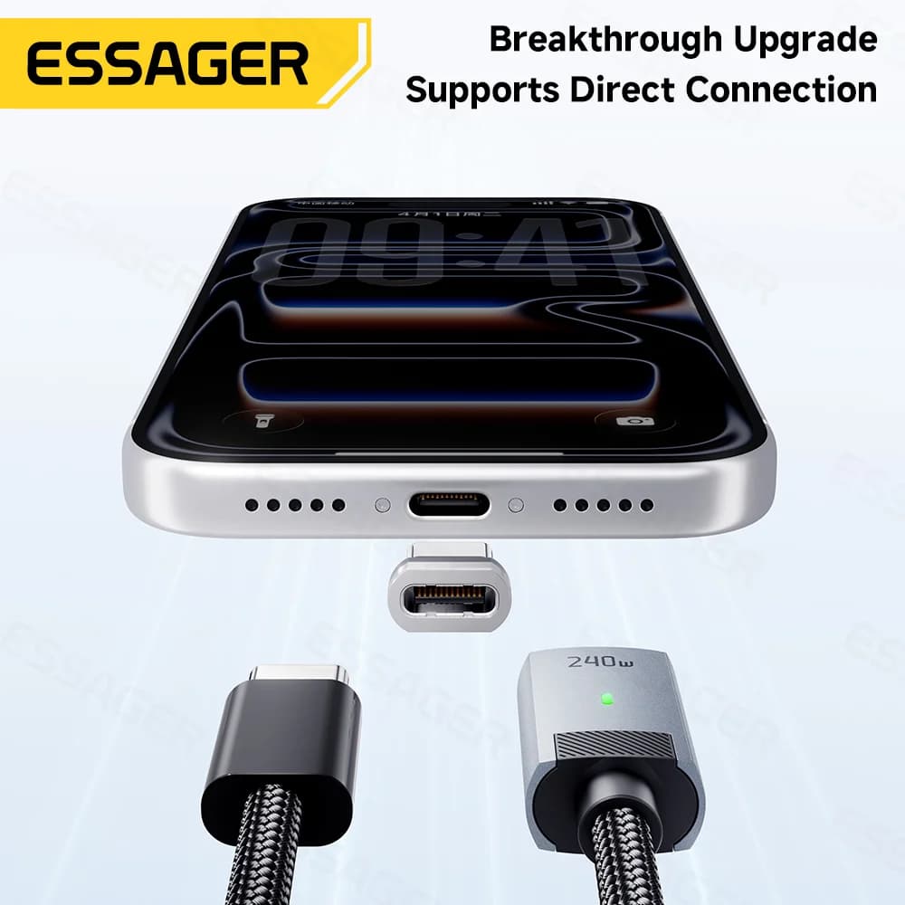 כבל טעינה מגנטי USB-C ל-USB-C 240W