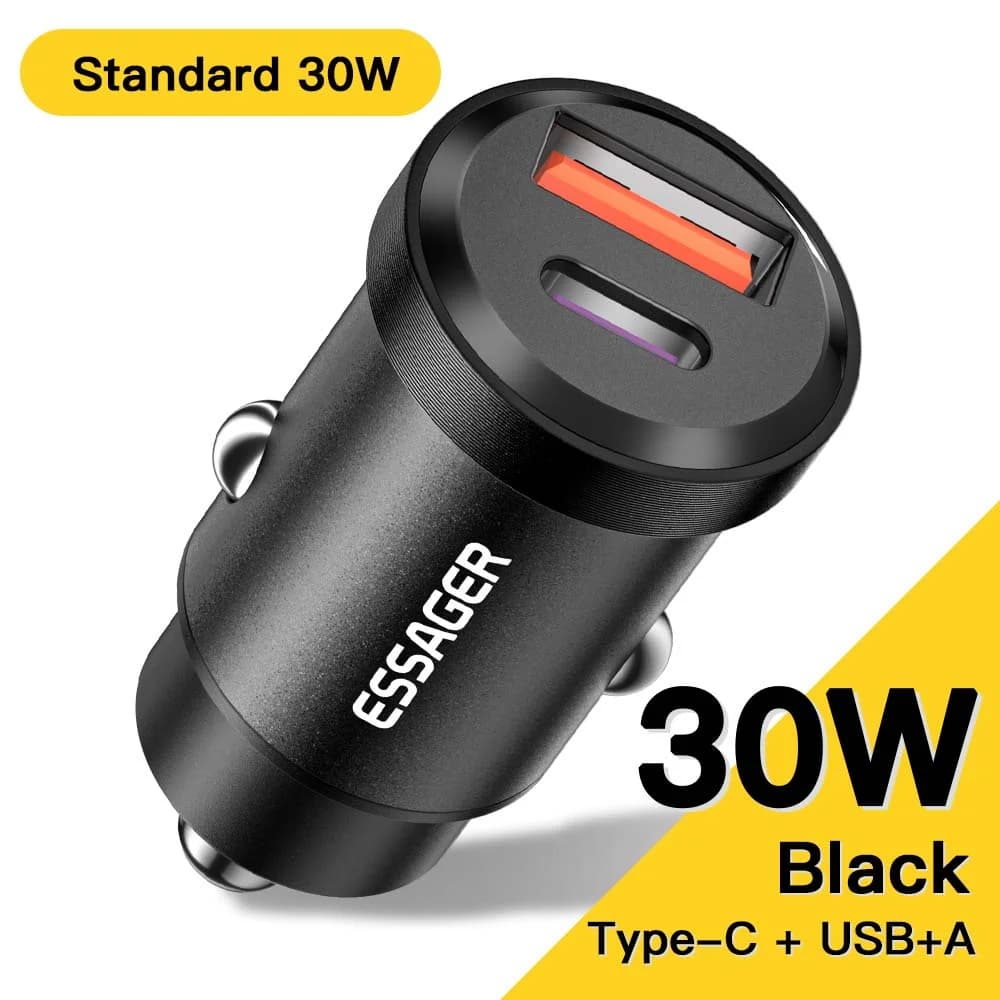 מטען רכב USB-C 30W, Quick Charge 4.0