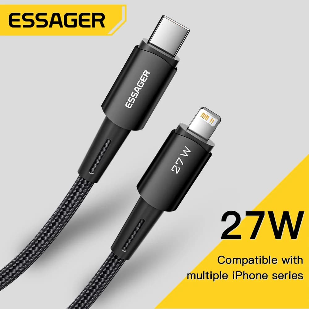 כבל טעינה מהירה 27W מ-USB-C ל-Lightning