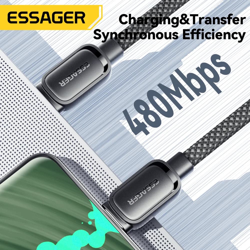 כבל USB-C ל-USB-C מגנטי נשלף 100W