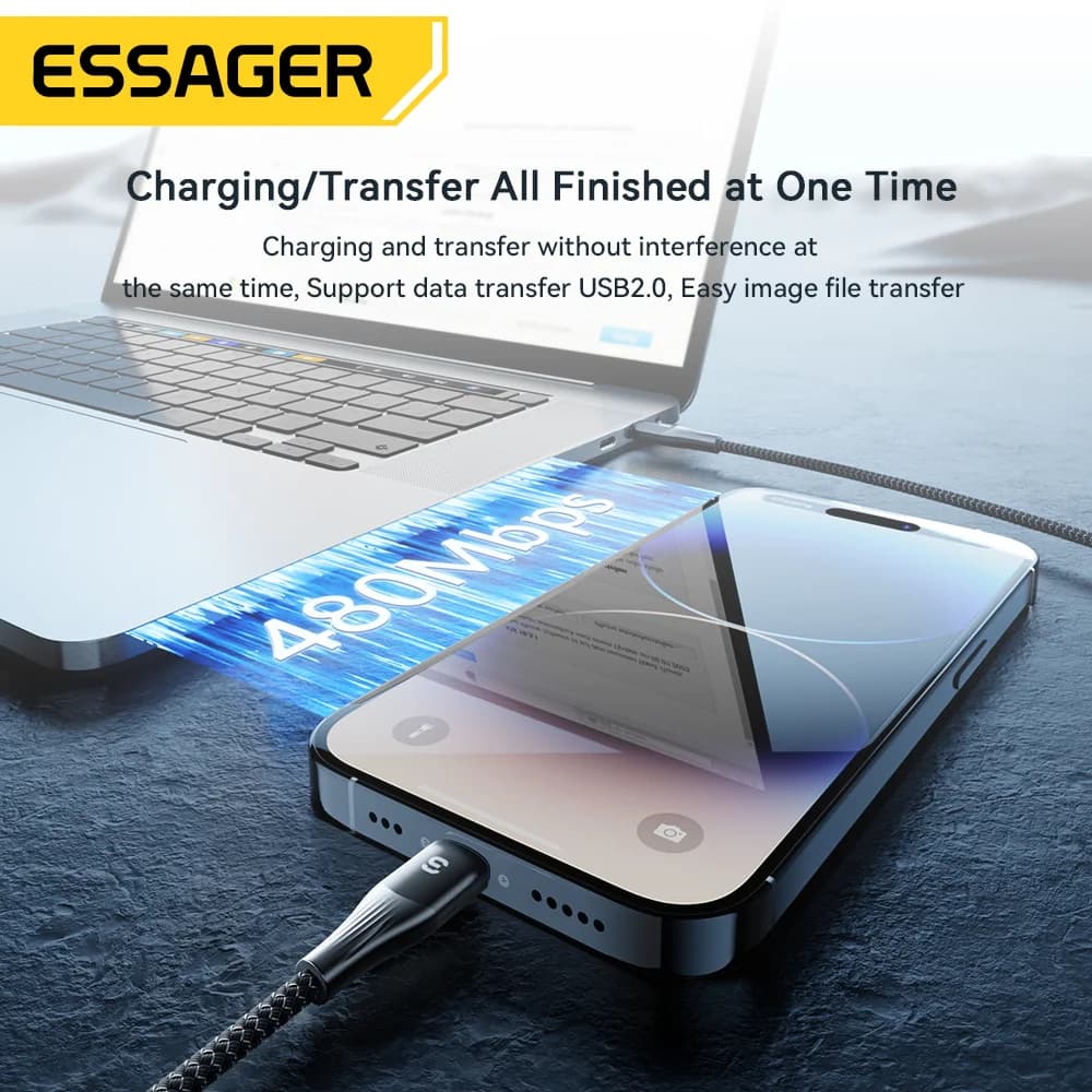 כבל טעינה מהירה PD מ-USB-C ל-Lightning