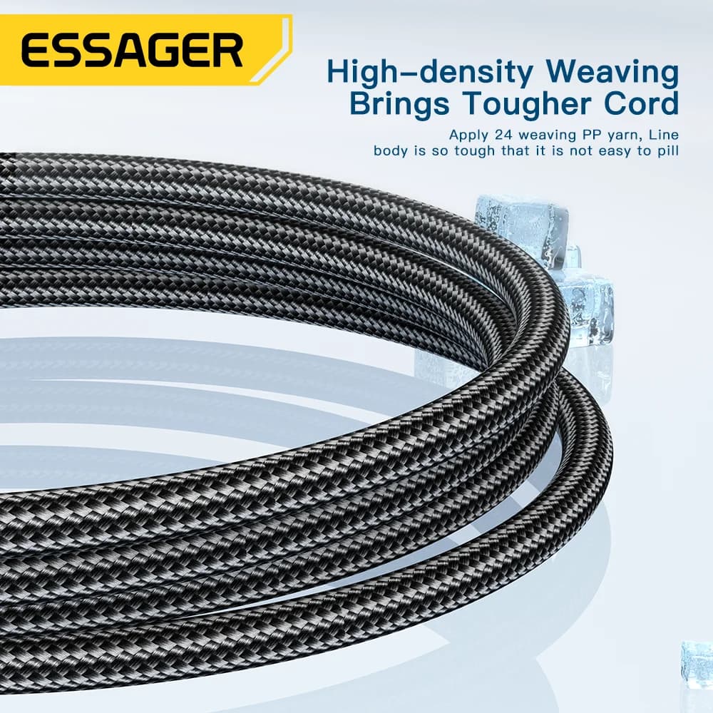 כבל טעינה מהירה USB-C 120W, 6A