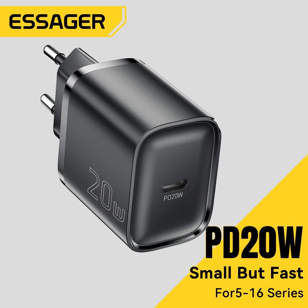 מטען קיר מיני USB-C PD 20W