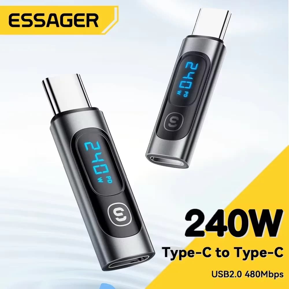 מתאם OTG מ-USB-C ל-USB-C עם תצוגה דיגיטלית