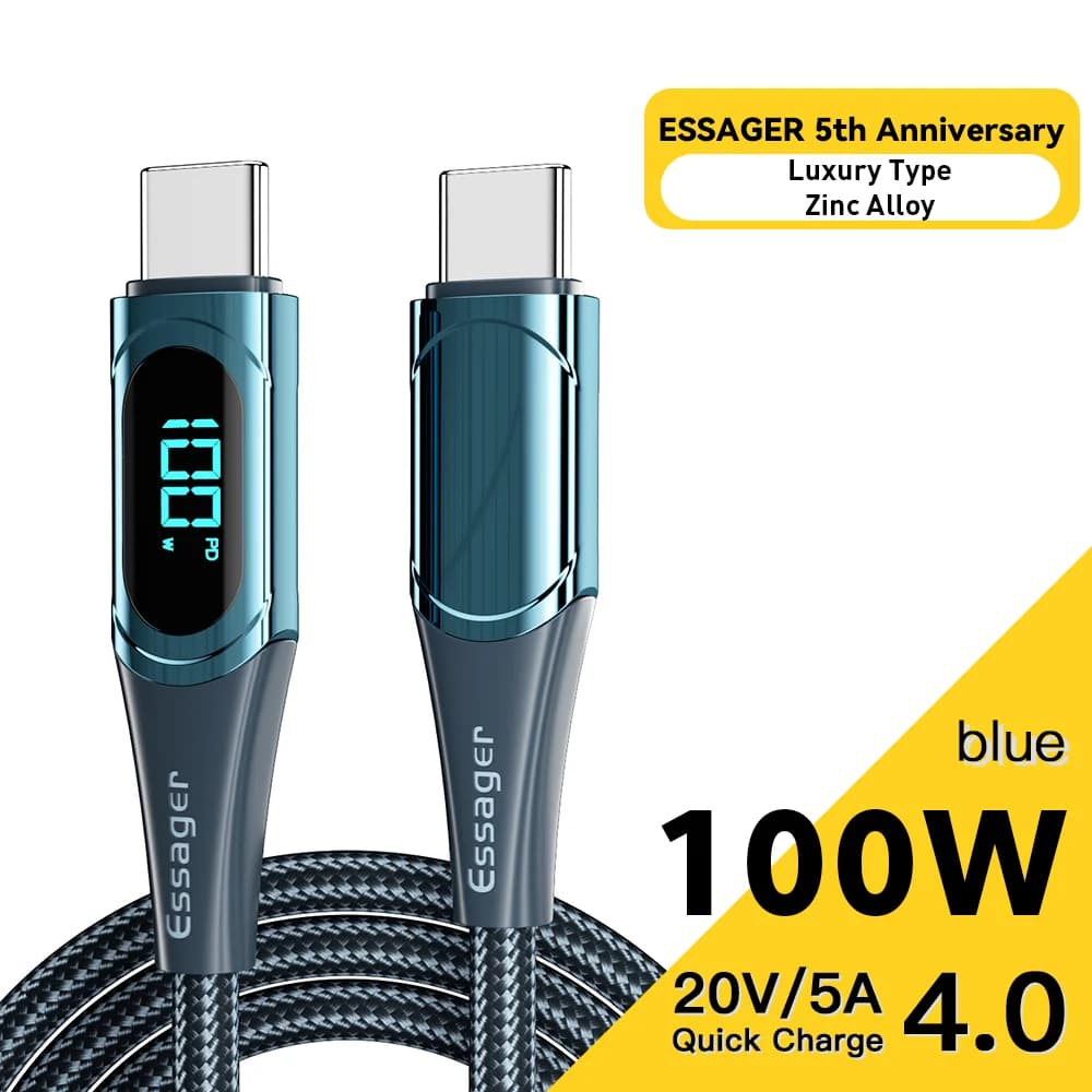 כבל USB-C ל-USB-C 100W, 2M