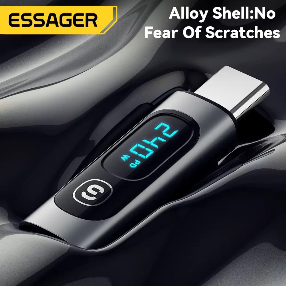 מתאם OTG מ-USB-C ל-USB-C עם תצוגה דיגיטלית