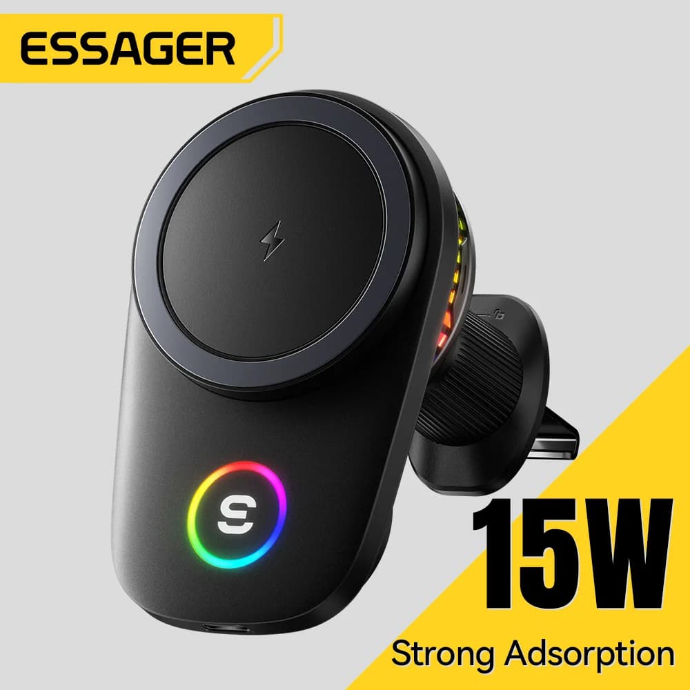 מעמד מגנטי לטלפון ברכב למאוורר אוויר עבור MagSafe