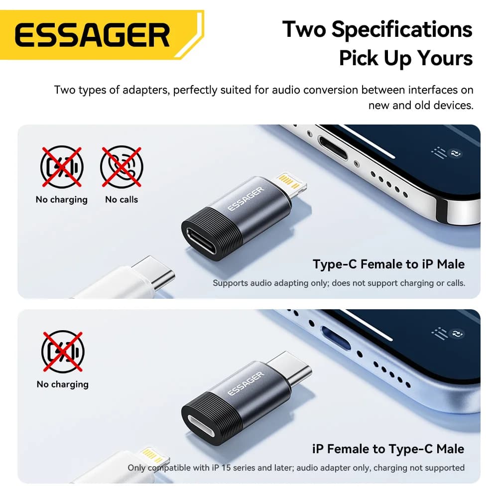 מתאם שמע USB-C ל-Lightning