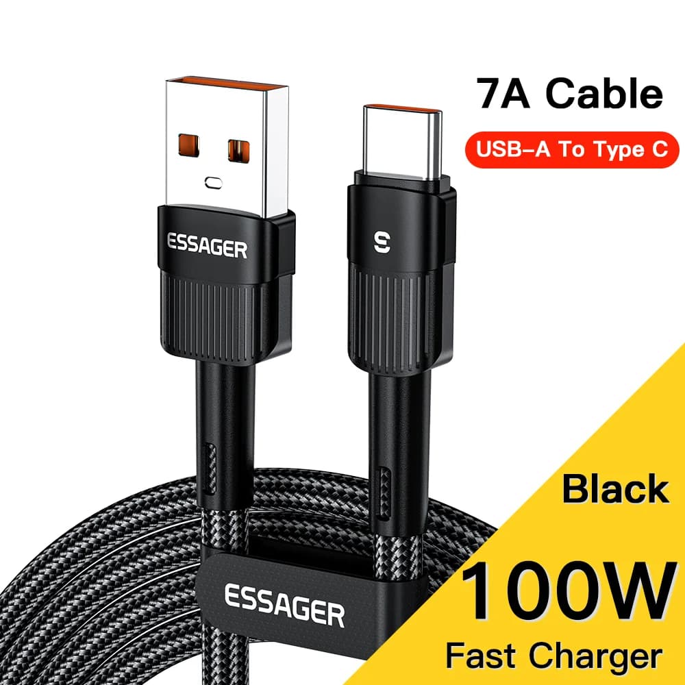 כבל טעינה מהירה והעברת נתונים USB-C 66W 7A