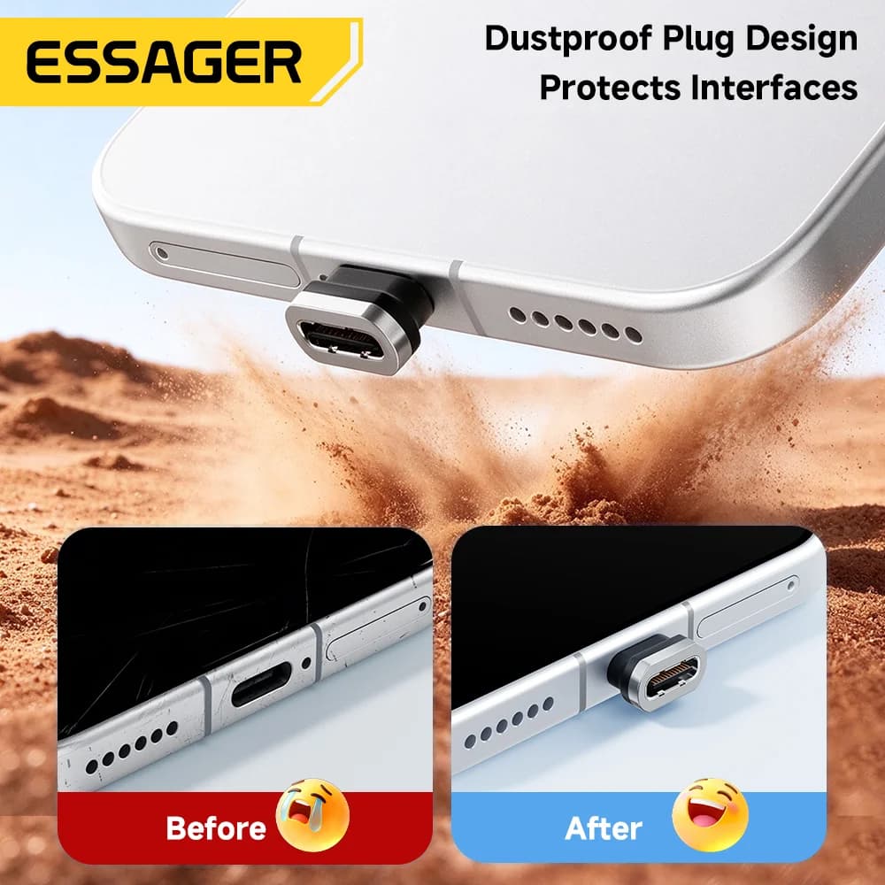 כבל טעינה מהירה מגנטי USB-C 100W 7A