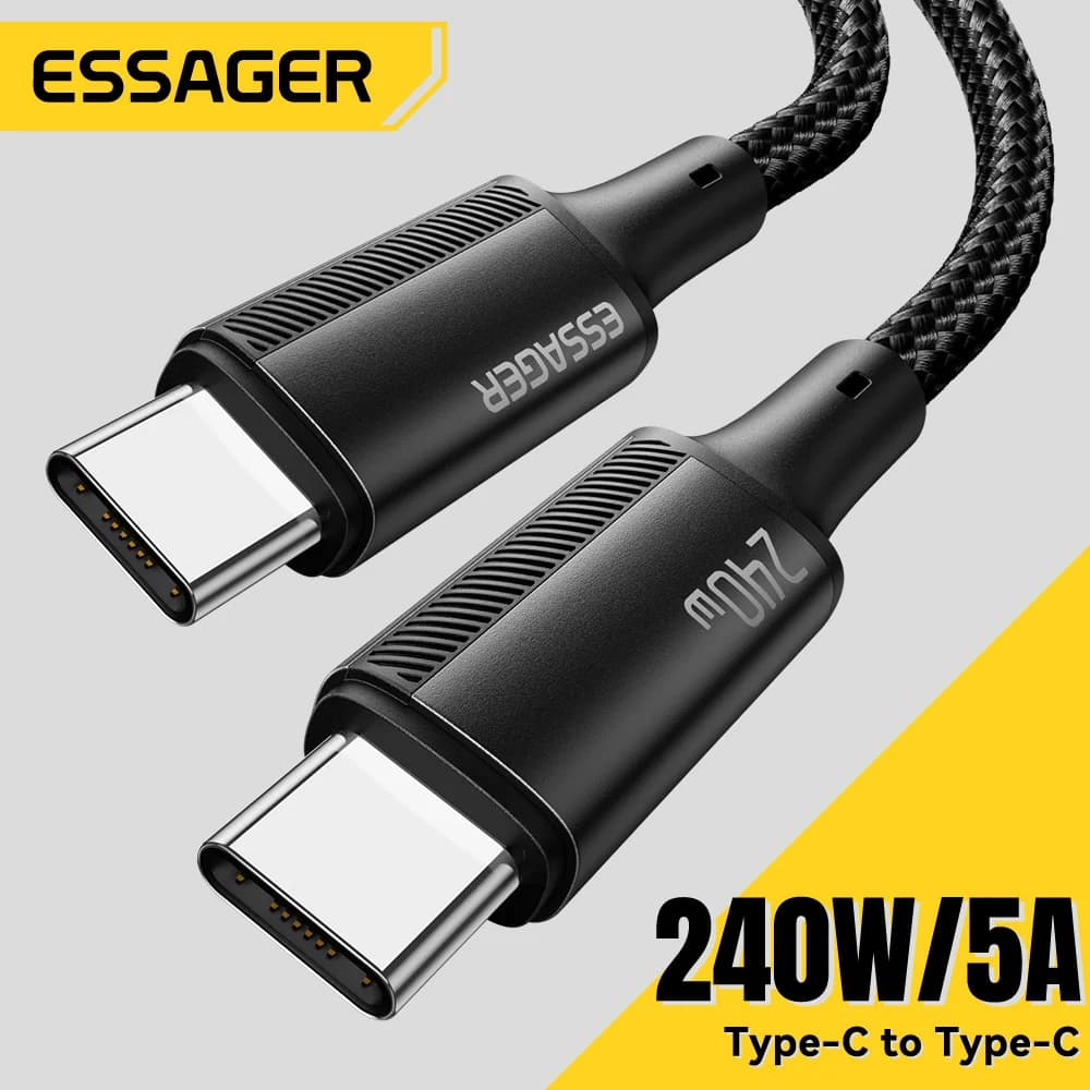 כבל טעינה מהירה במיוחד 240W USB-C ל-USB-C PD 3.1
