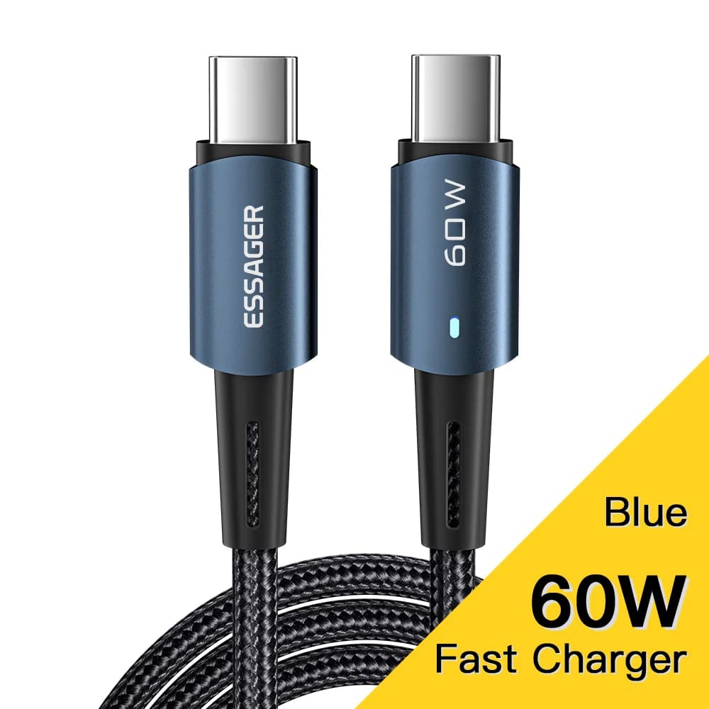 כבל טעינה מהירה USB-C PD 100W
