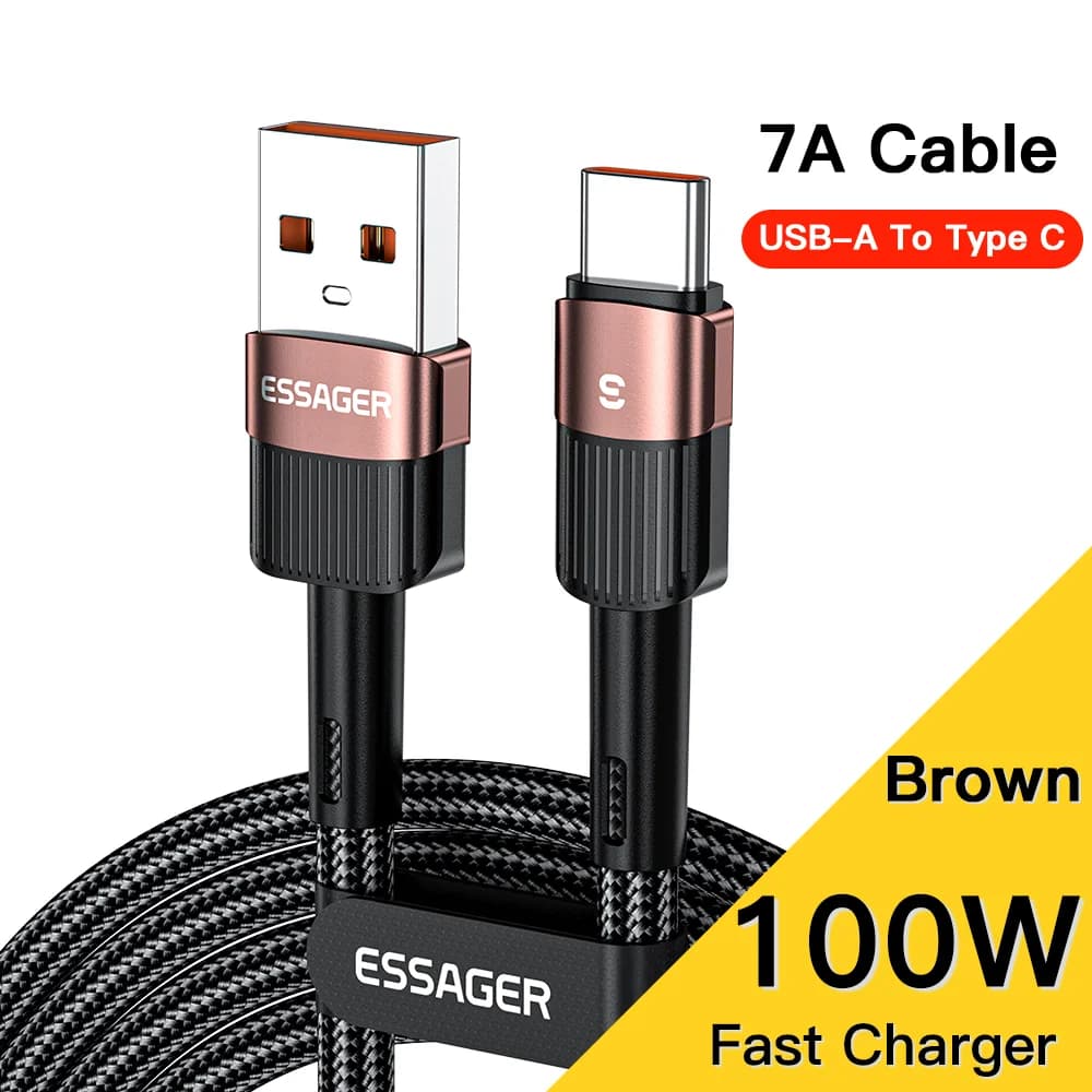 כבל טעינה מהירה והעברת נתונים USB-C 66W 7A